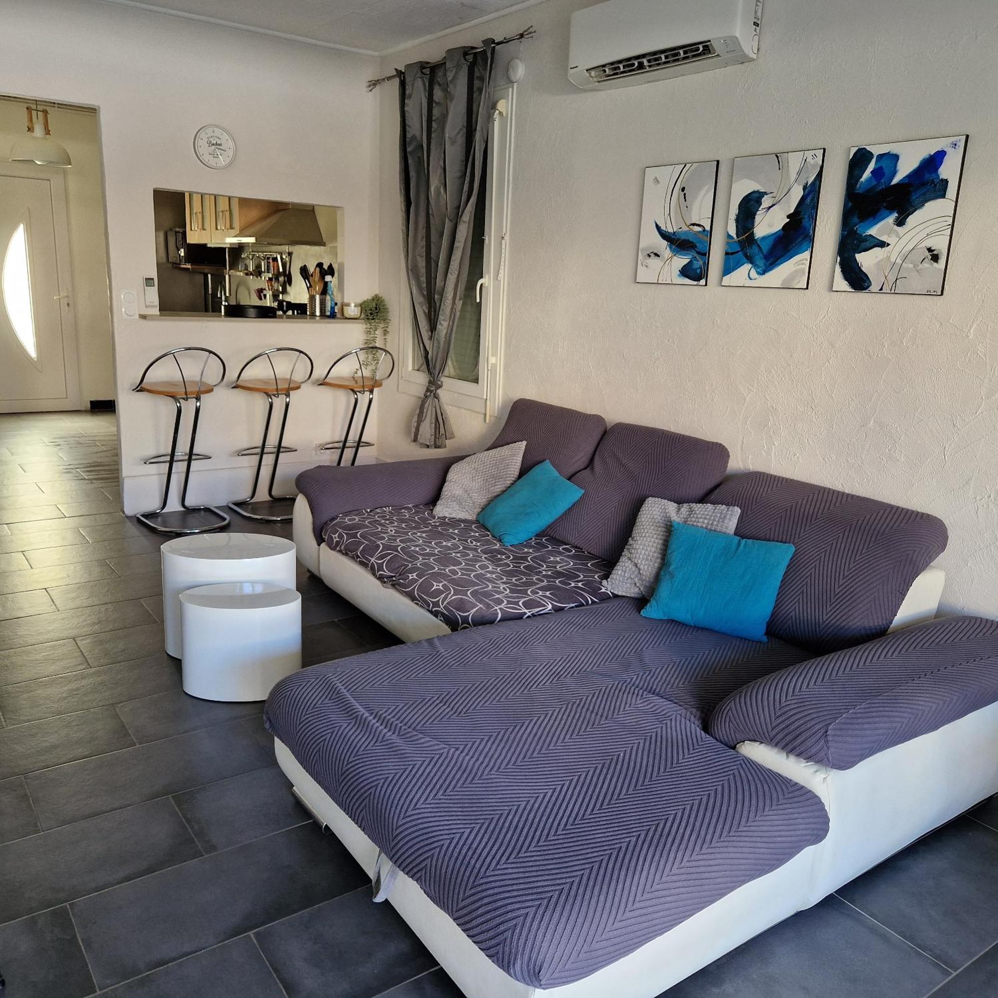 Location Bord De Mer, Villa De Vacances 6-8 Personnes - Jardin Valras-Plage Luaran gambar